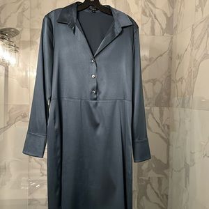 Ann Taylor Silk Shirt Dress, Size - S, Long Sleeves, Cuffed Sleeves
